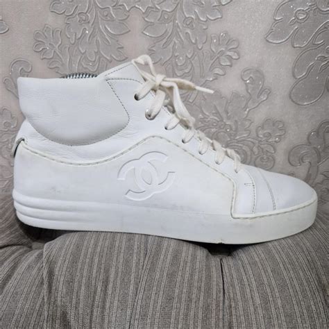 chanel white trainers buy online|chanel white leather trainers.